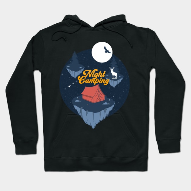 Night Camping Hoodie by Artthree Studio